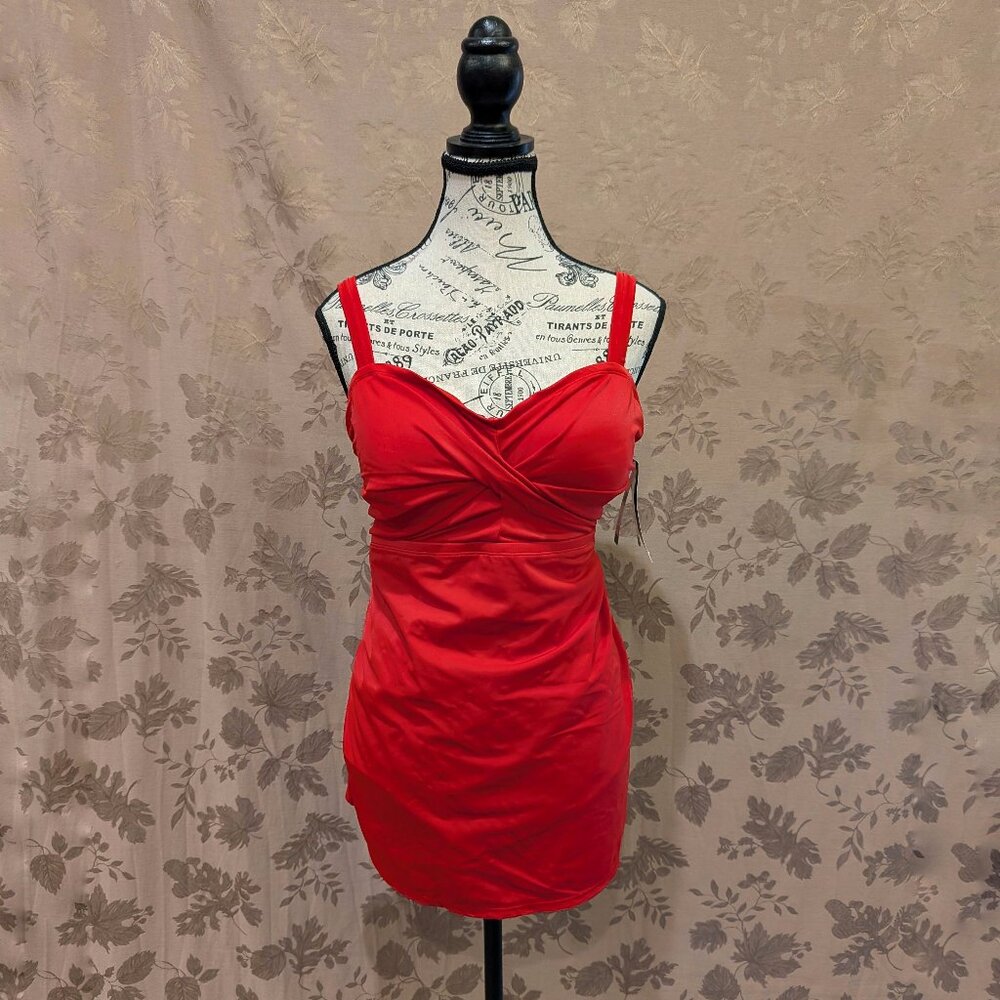 Jantzen Classics Tummy Control Skirted One Piece Swimsuit Size 20W New With Tags